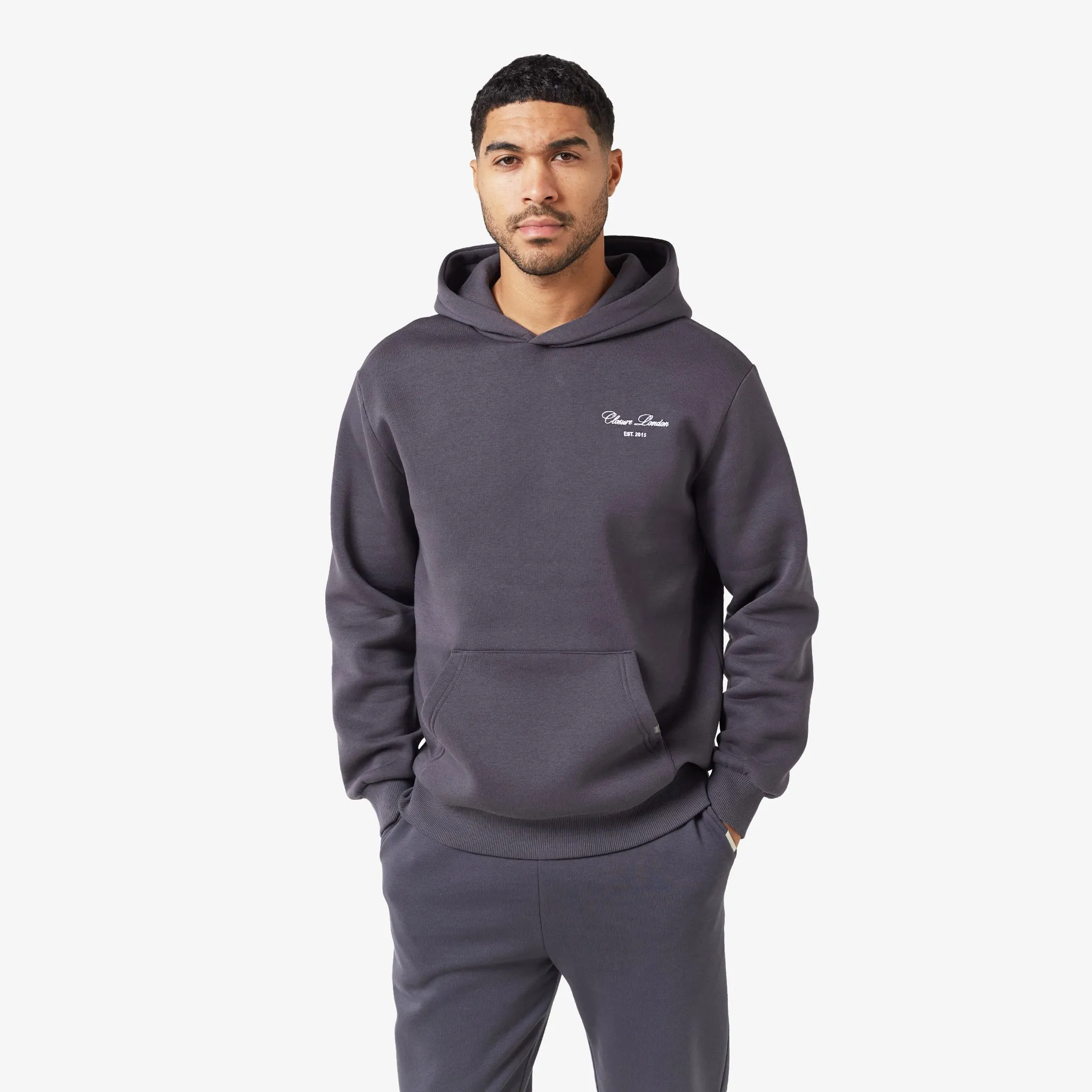 Relaxed Fit Signature Hoodie | Charcoal