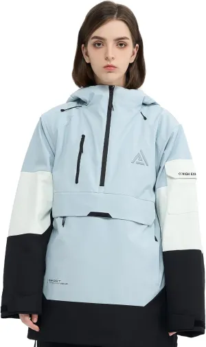 Ski Jacket Snowboard Anorak Coat Pullover Baggy Snow Hooded Insulated Hoodie Waterproof Warm for Women Men
