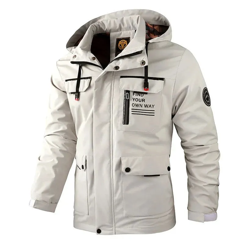 Spring and Autumn Jacket Men's Single Layer Waterproof Windbreaker Outdoor Sports Mountaineering Jacket Men Clothing Luxury Coat