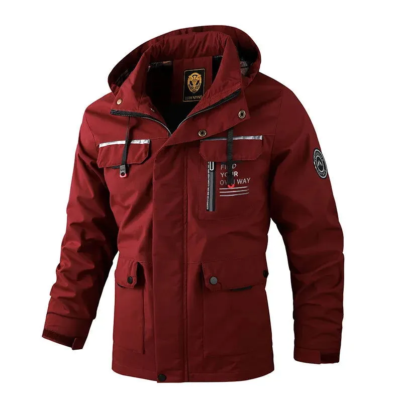 Spring and Autumn Jacket Men's Single Layer Waterproof Windbreaker Outdoor Sports Mountaineering Jacket Men Clothing Luxury Coat