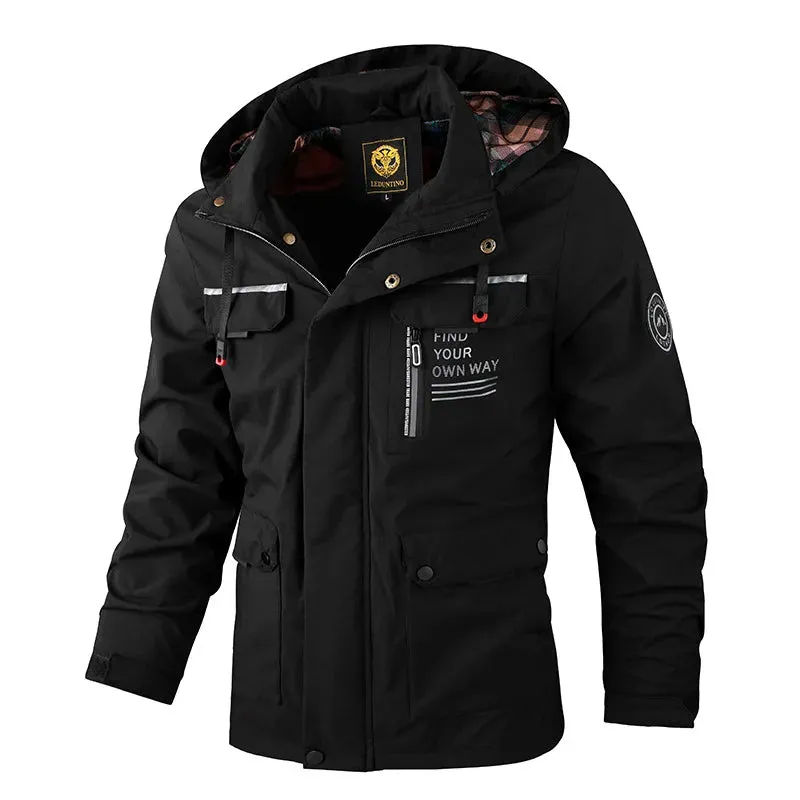 Spring and Autumn Jacket Men's Single Layer Waterproof Windbreaker Outdoor Sports Mountaineering Jacket Men Clothing Luxury Coat