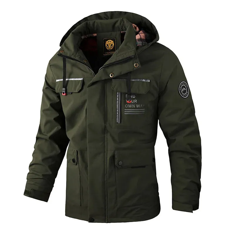 Spring and Autumn Jacket Men's Single Layer Waterproof Windbreaker Outdoor Sports Mountaineering Jacket Men Clothing Luxury Coat