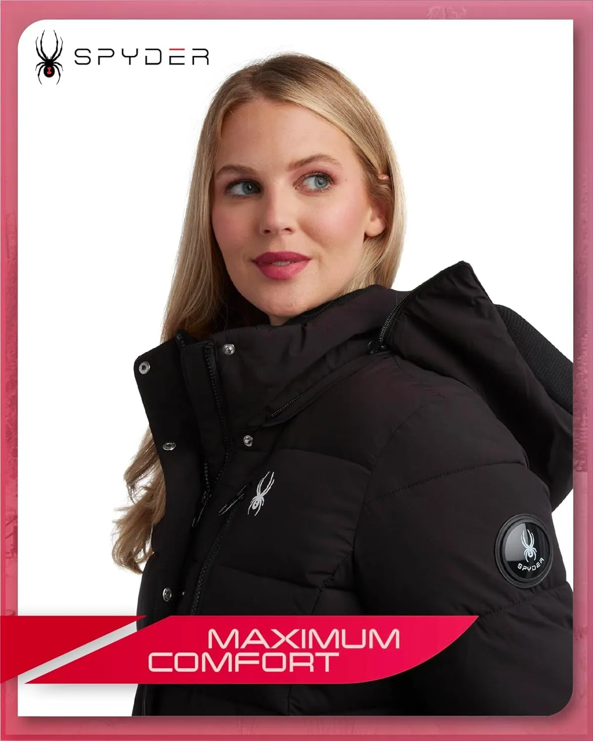 Spyder Women's Long Puffer Jacket - Insulated Full Length Windbreaker Long Down Coat Parka Jacket for Ladies (Sizes: S-XL)