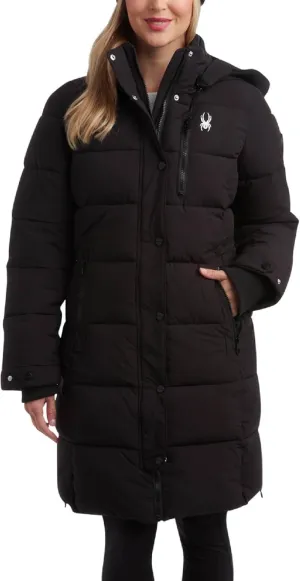 Spyder Women's Long Puffer Jacket - Insulated Full Length Windbreaker Long Down Coat Parka Jacket for Ladies (Sizes: S-XL)