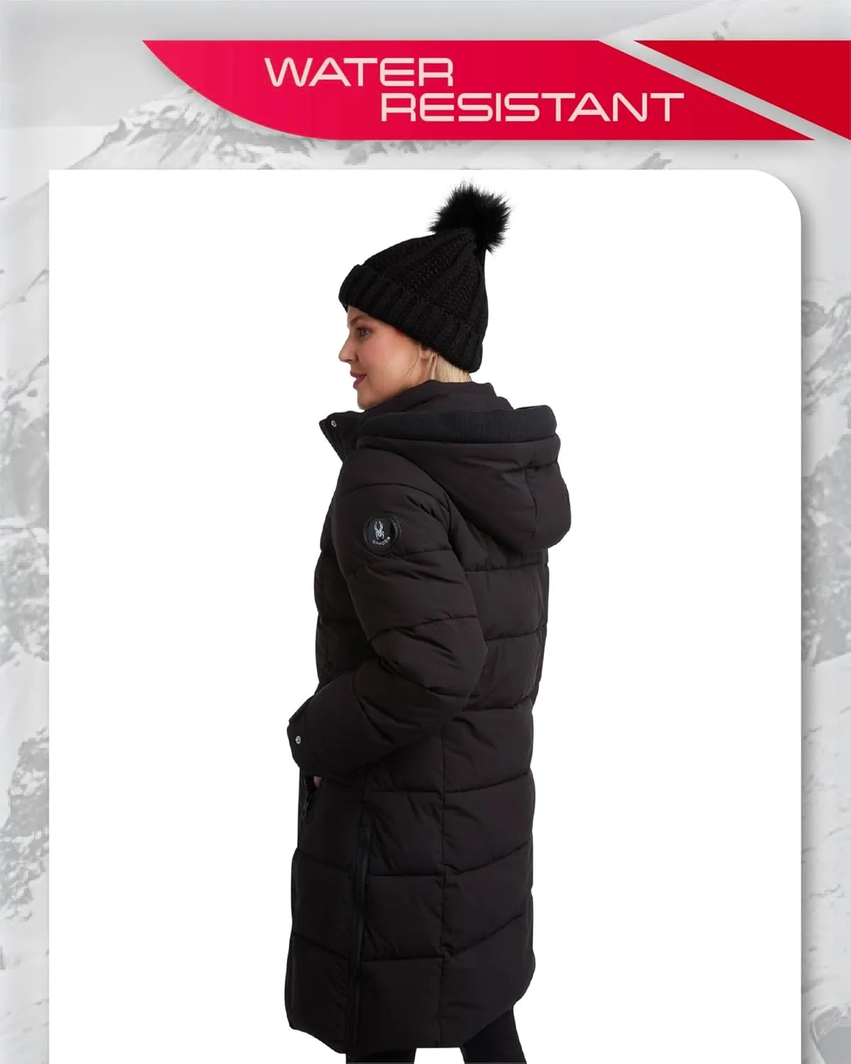 Spyder Women's Long Puffer Jacket - Insulated Full Length Windbreaker Long Down Coat Parka Jacket for Ladies (Sizes: S-XL)