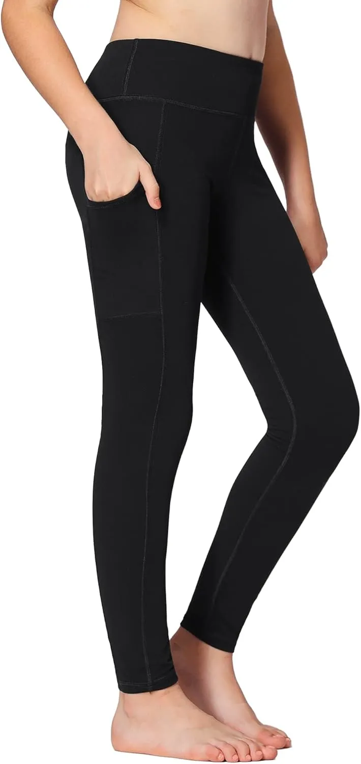 Stelle Girls' Athletic Leggings Kids Dance Running Yoga Pants Workout Active Dance Tights with Pockets