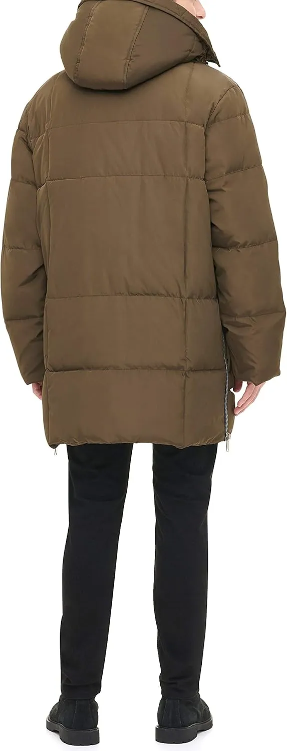 Tommy Hilfiger Men's Heavyweight Quilted Sherpa Hooded Parka