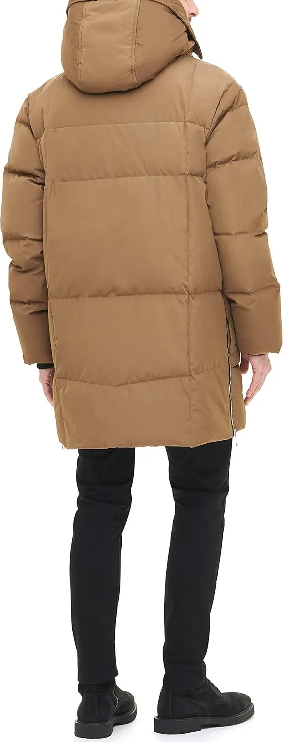 Tommy Hilfiger Men's Heavyweight Quilted Sherpa Hooded Parka