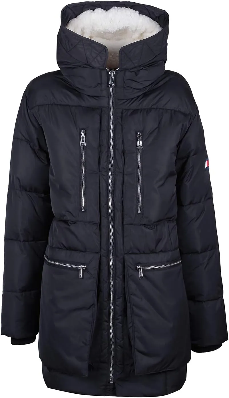 Tommy Hilfiger Men's Heavyweight Quilted Sherpa Hooded Parka