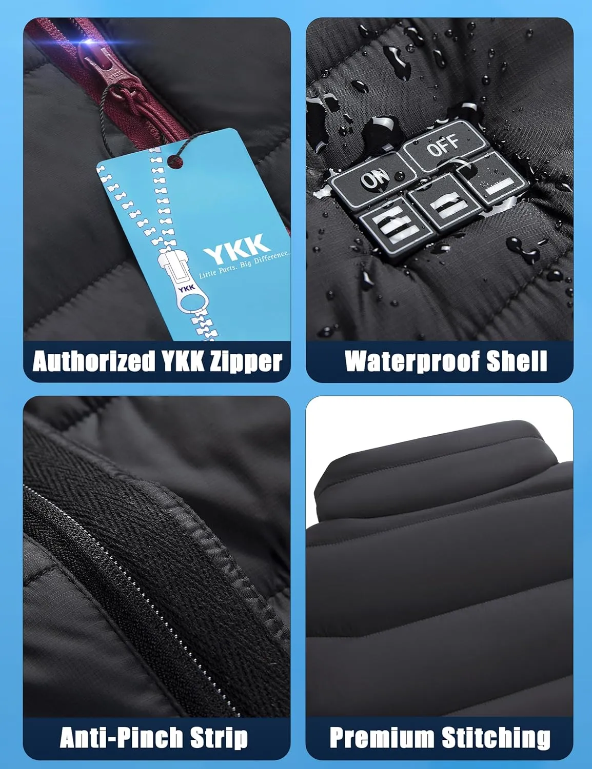 Updated Lightweight Heated Vest for Women - Rechargeable Womens Heated Vest with 16000mAh Large Capacity Battery Pack