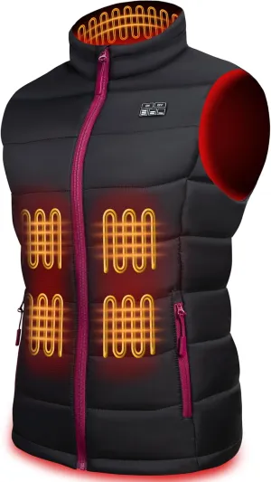 Updated Lightweight Heated Vest for Women - Rechargeable Womens Heated Vest with 16000mAh Large Capacity Battery Pack
