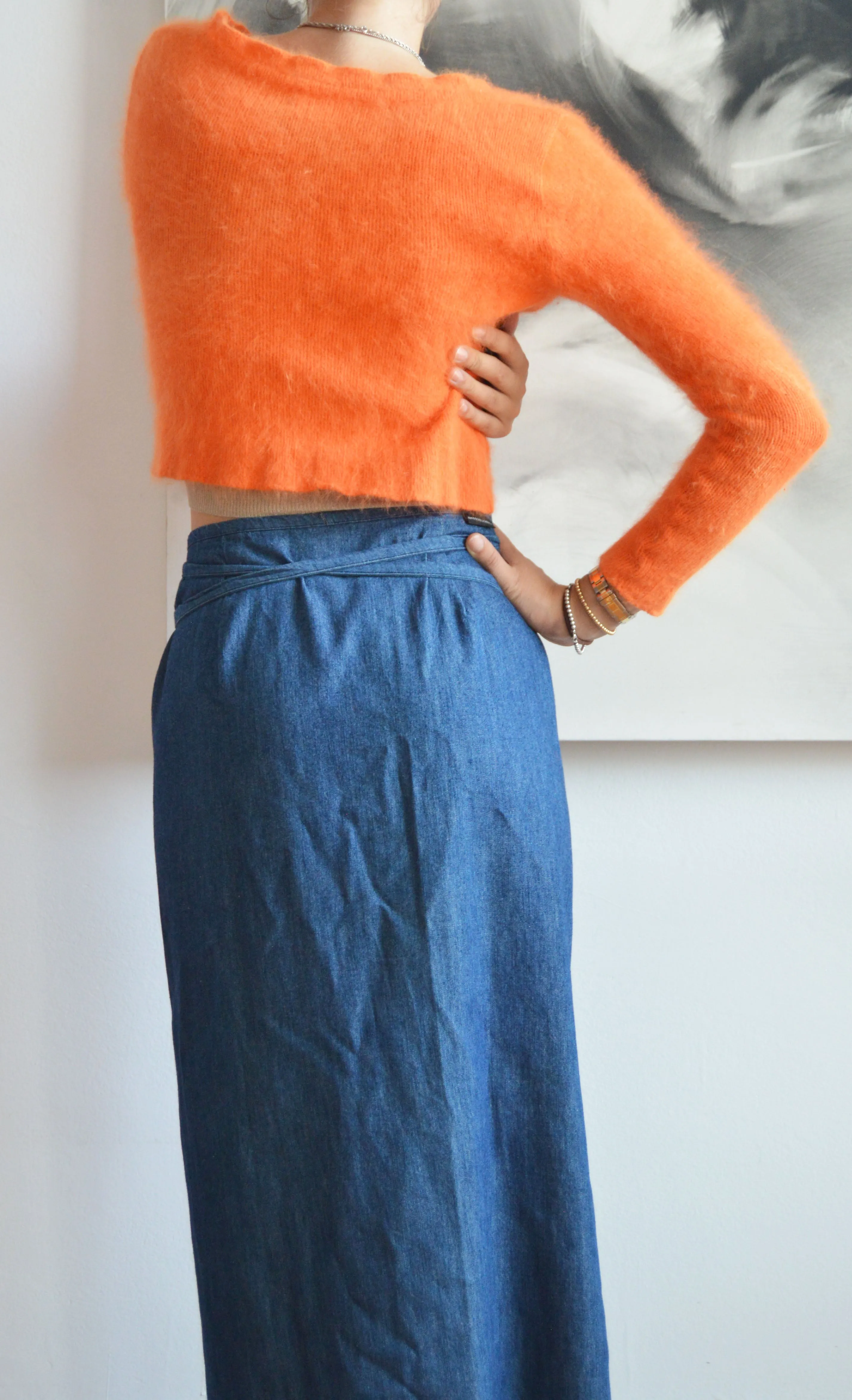 Vintage Dries Van Noten Orange Cardigan