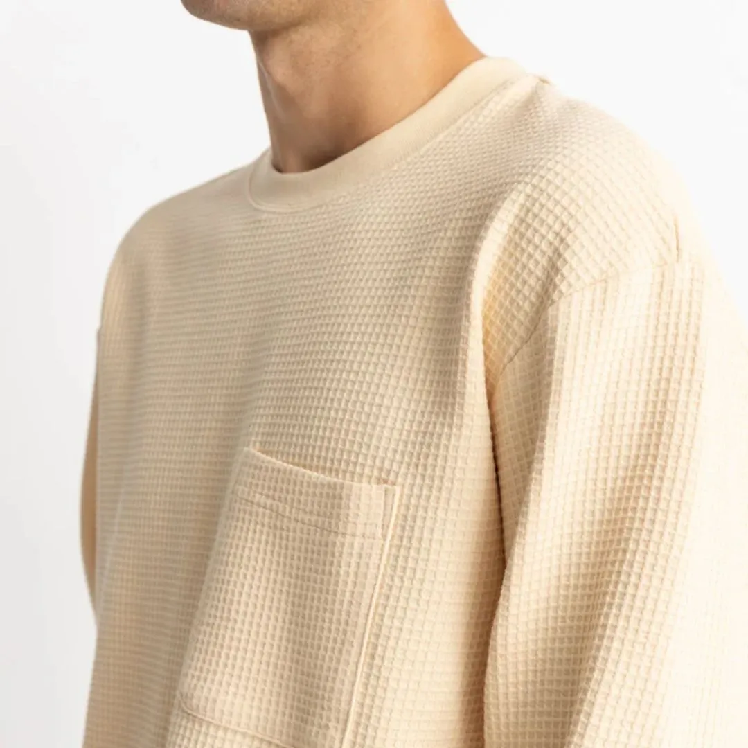 Vintage Waffle Long Sleeve T-Shirt (Natural)