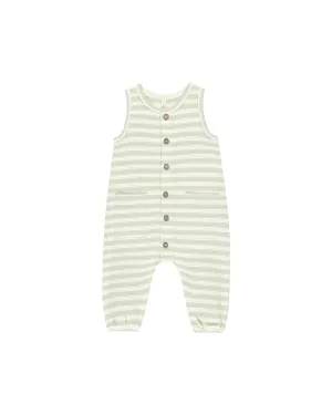Waffle Jumpsuit, Mint Stripe