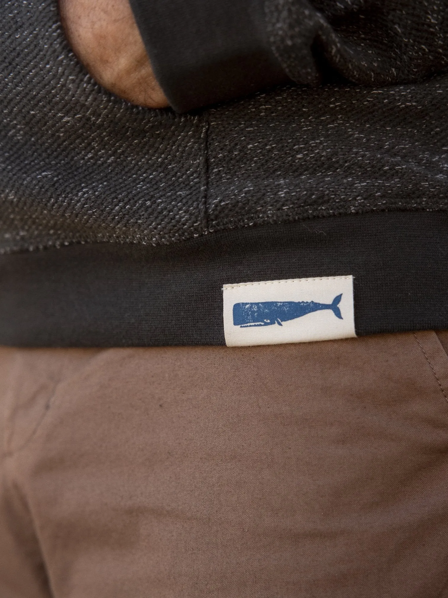 Whale Patch Pullover - Faded Black