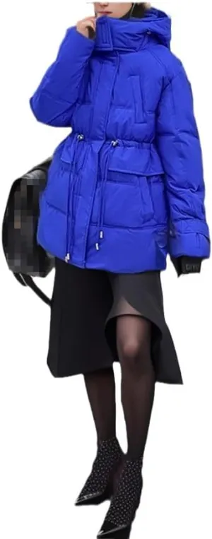 Winter Down Jacket Women Zipper Loose Thicken Coat Women Hooded Parkas Warm Female Puffer Cotton Padded Clothes White