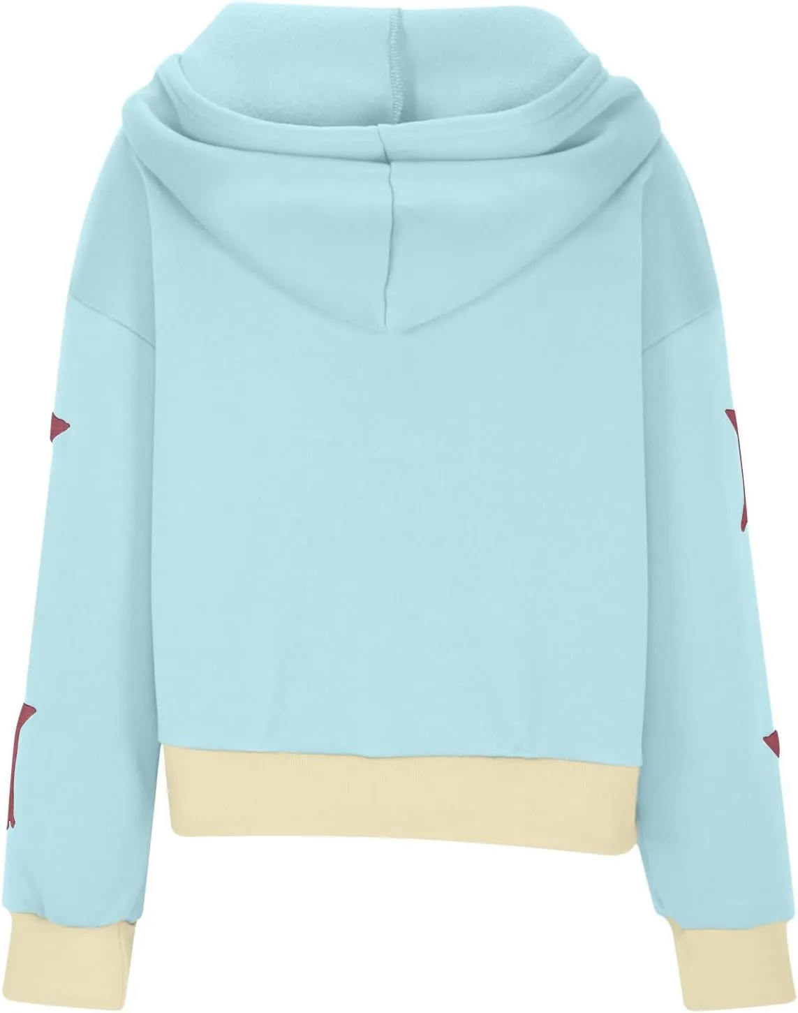 Womens Cropped Oversized Hoodies Long Sleeve Half Zip Pullover Sweatshirts 2024 Fashion Outfits Cute Y2K Clothes