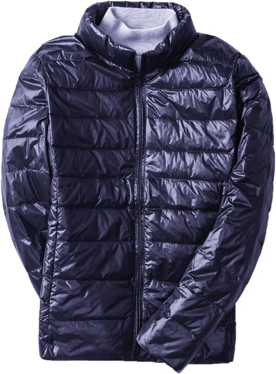 Women's Down Jacket Lightweight Duck Down Quilted Jacket Stand Collar