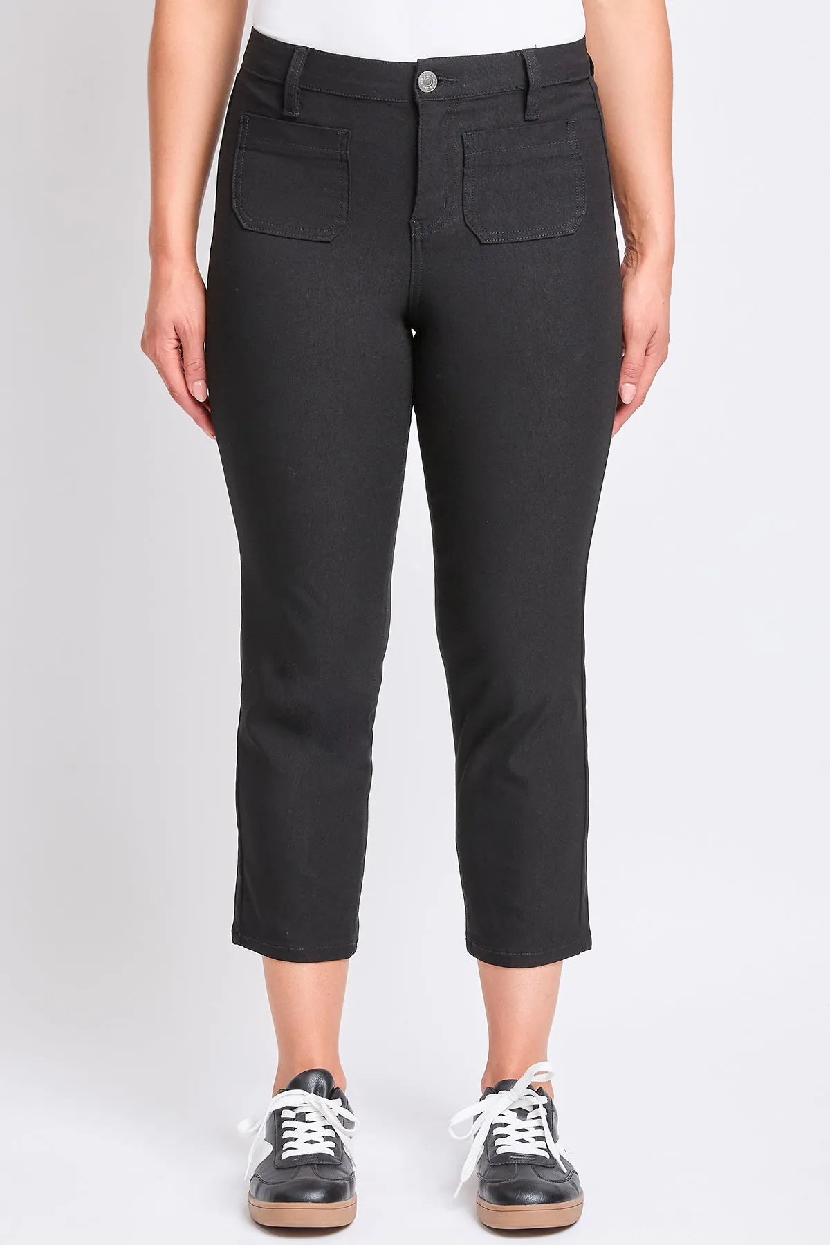 Women's Hyperstretch High Rise Crop Straight Leg Pants, Black