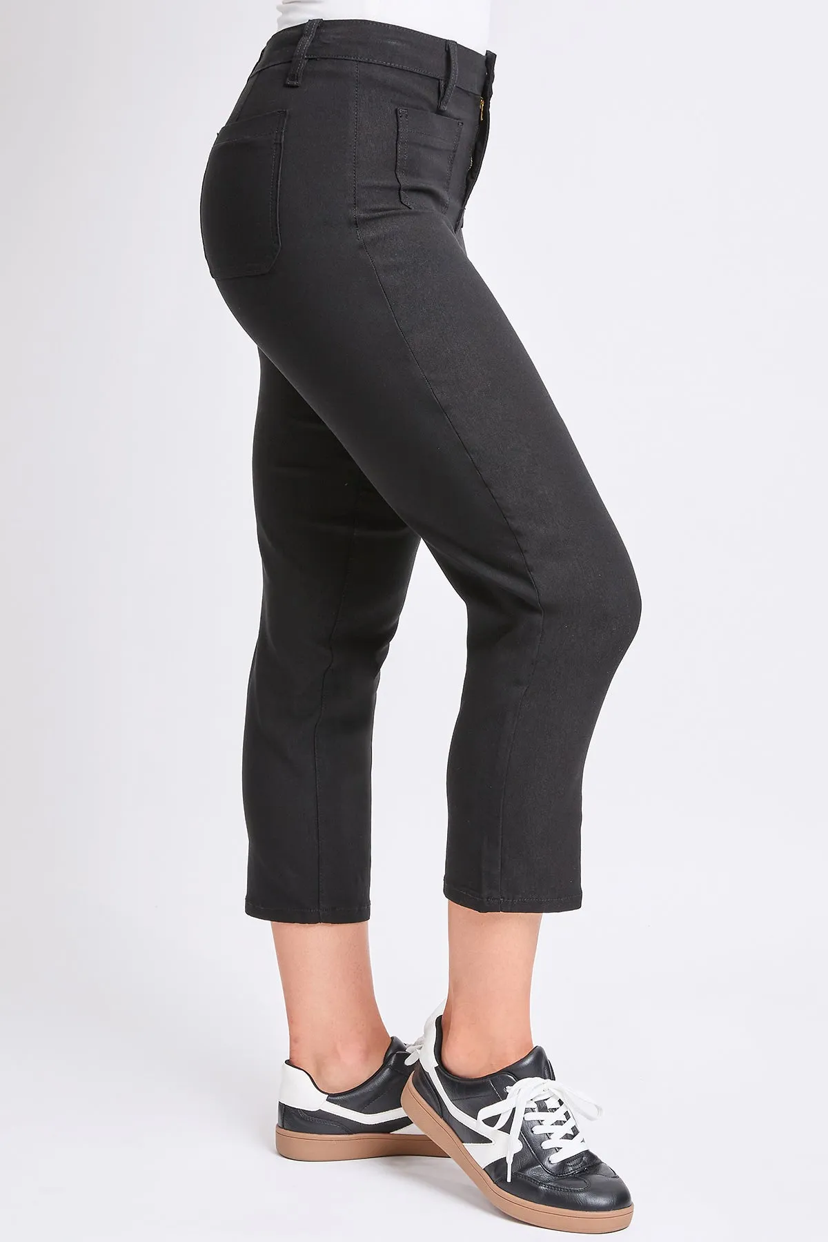 Women's Hyperstretch High Rise Crop Straight Leg Pants, Black