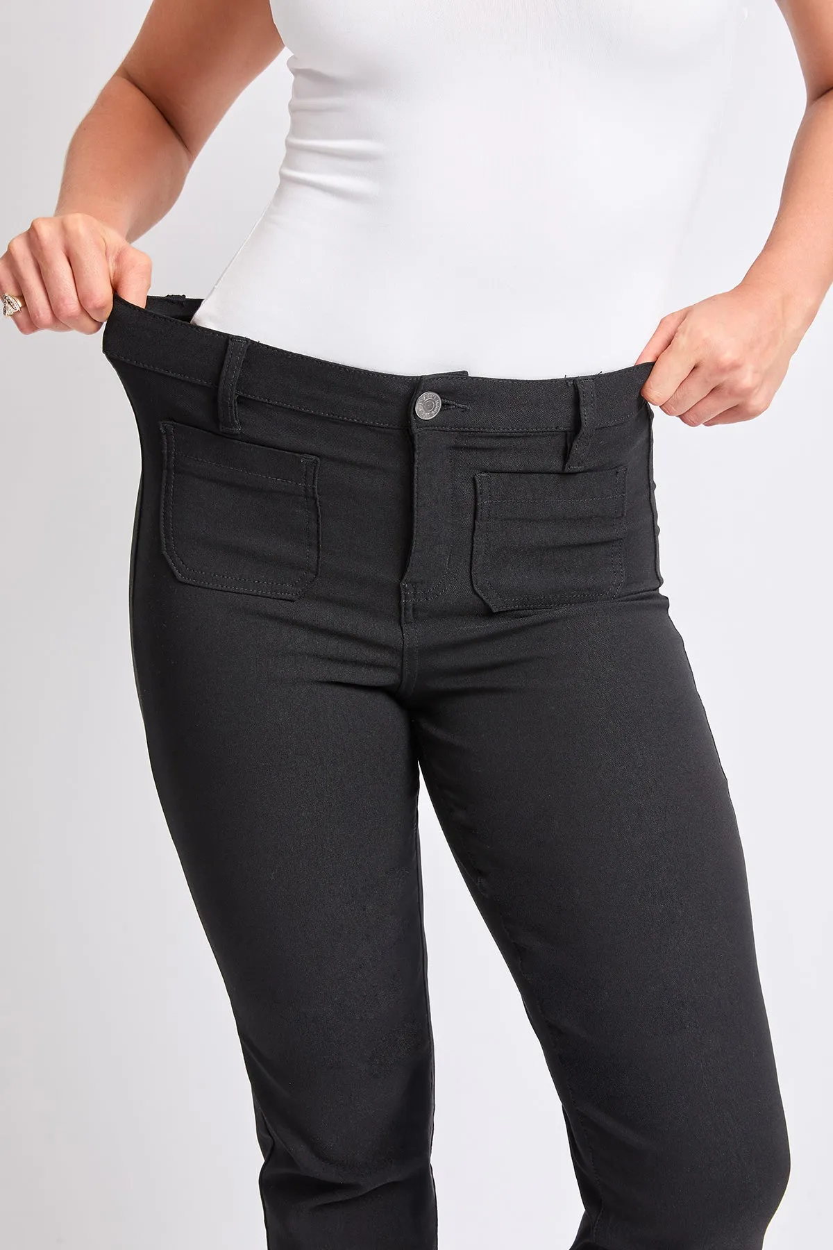 Women's Hyperstretch High Rise Crop Straight Leg Pants, Black