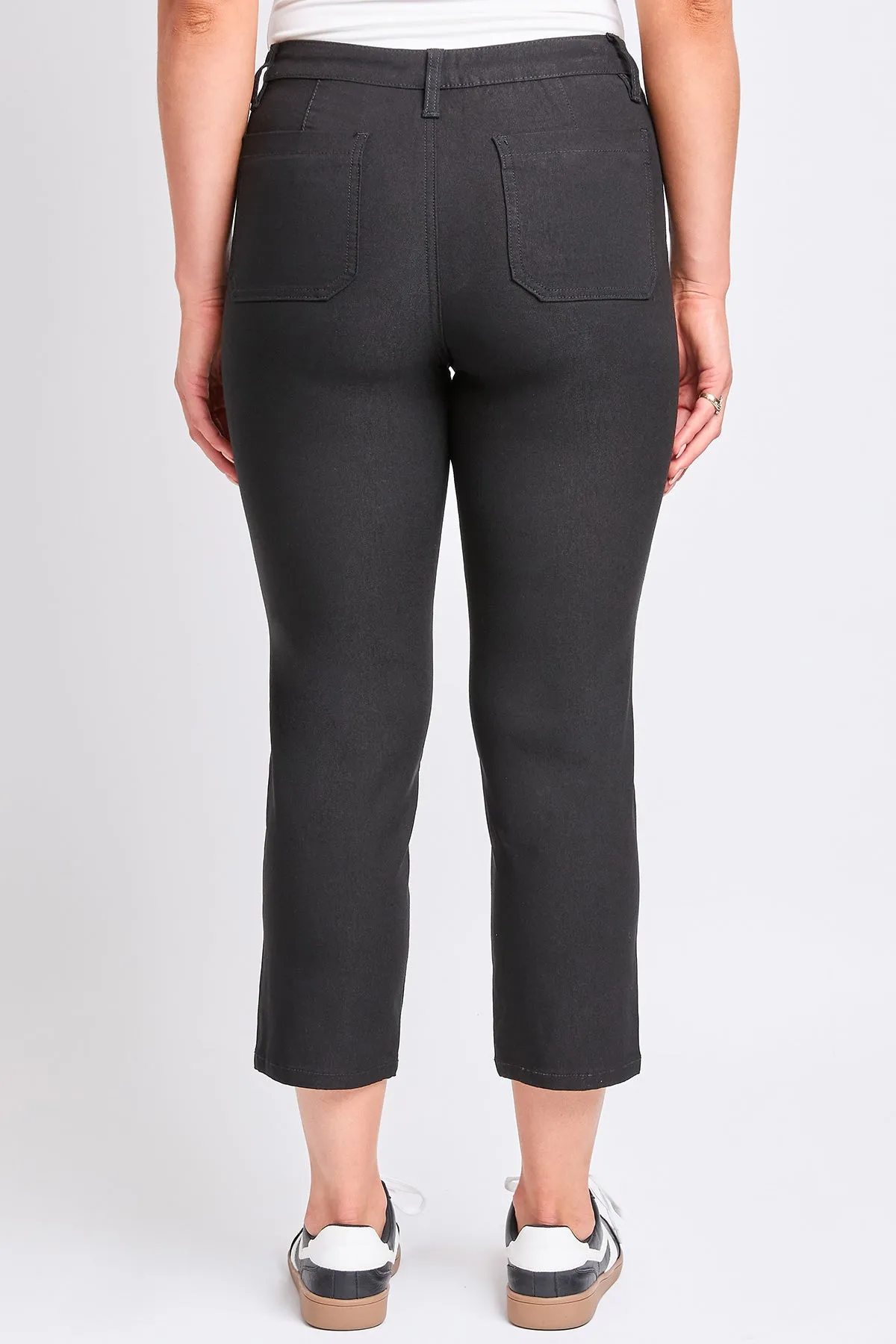 Women's Hyperstretch High Rise Crop Straight Leg Pants, Black