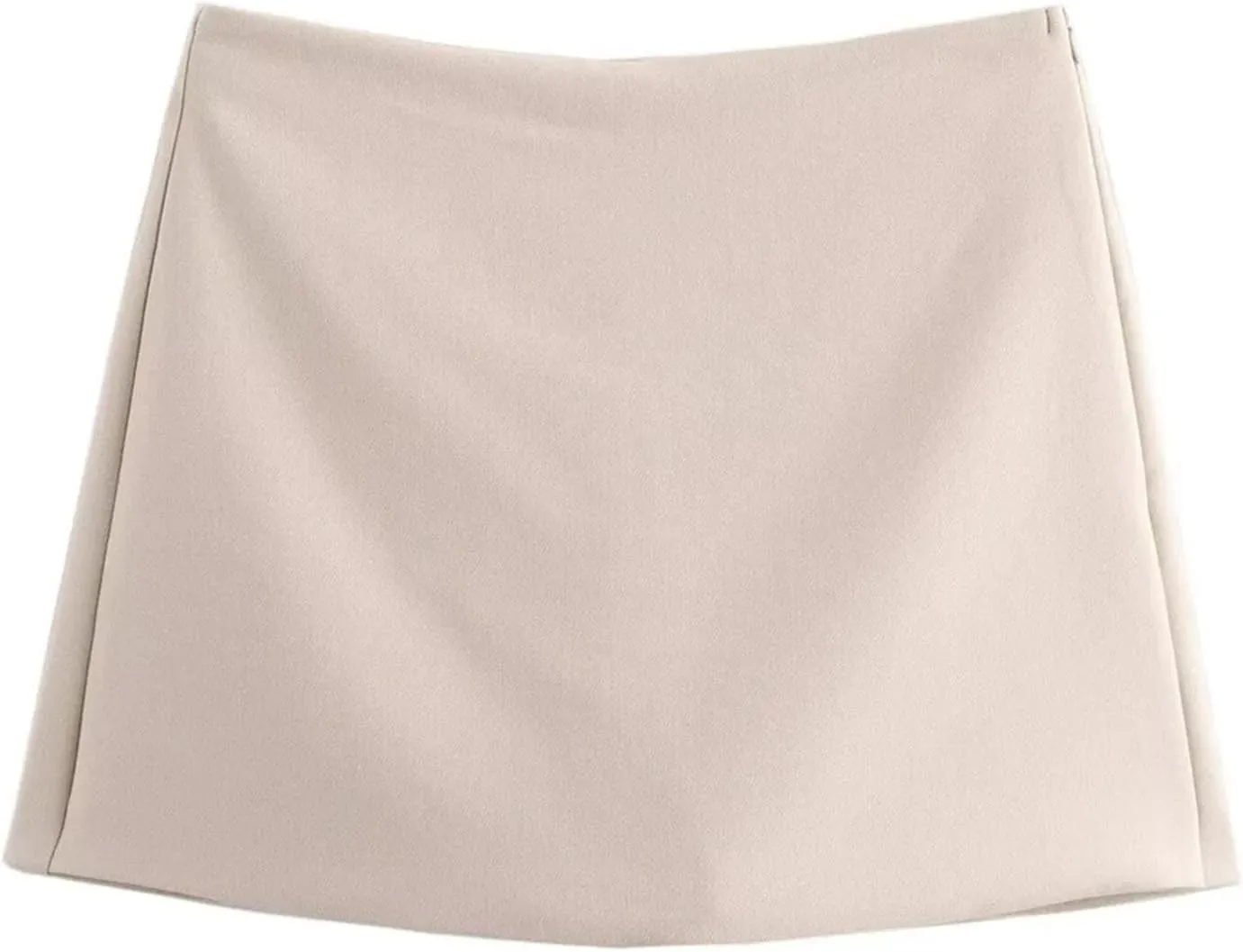 Women's Solid Color Pocket Decoration Slim fit Short Skirt Spring high Waisted Short Skirt Pants